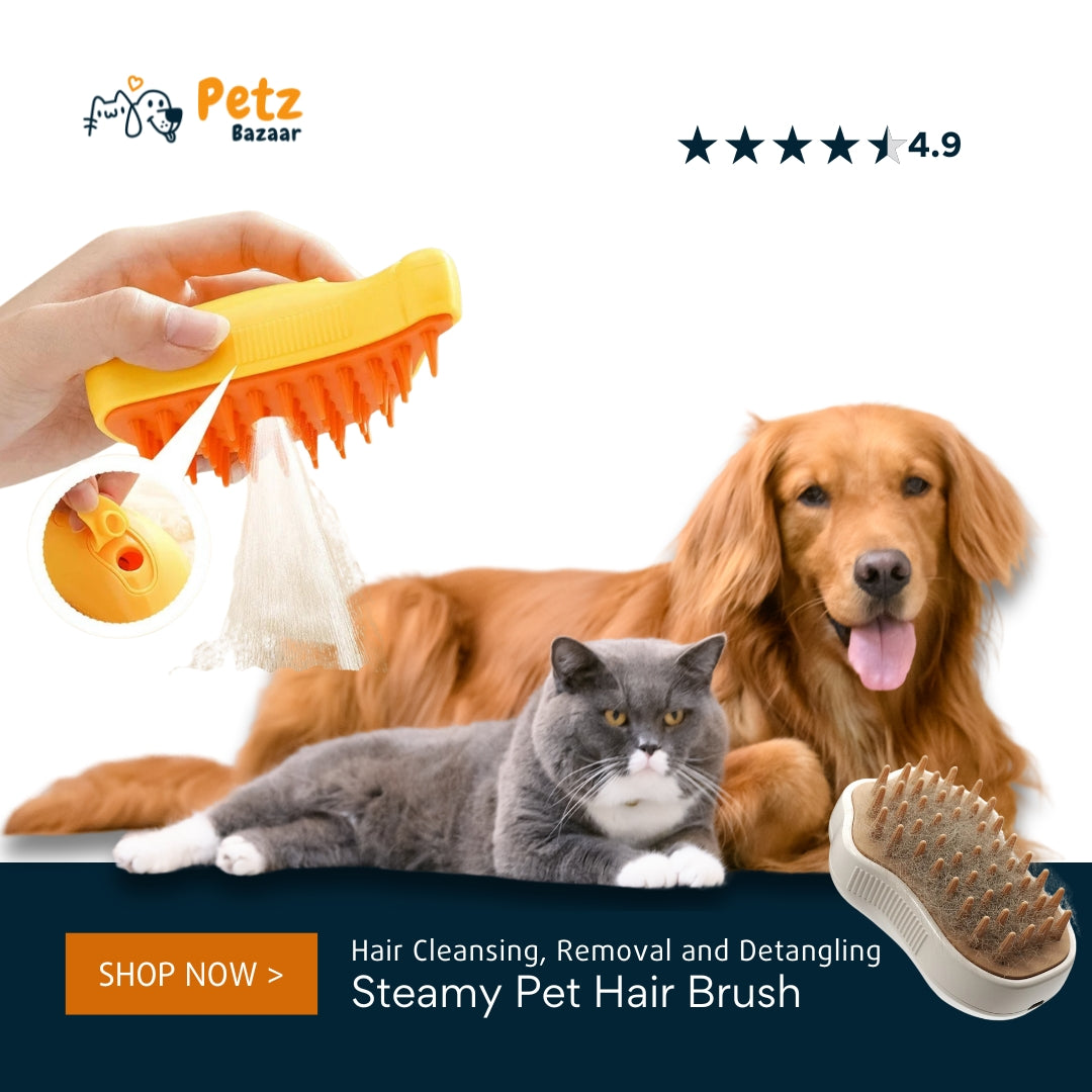 Electric 3-in-1 Pet Hair Brush with Steam