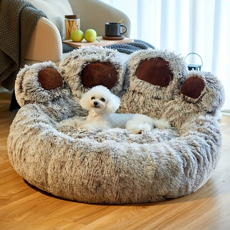 Stylish and Cozy Bear Paw Pet Bed