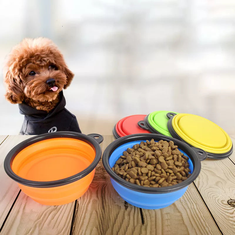 Collapsible Travel Pet Bowl| Expandable for Dog/Cat Food Water Feeding